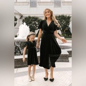 NWT Ivy City Co. Black Velvet Aria Dress